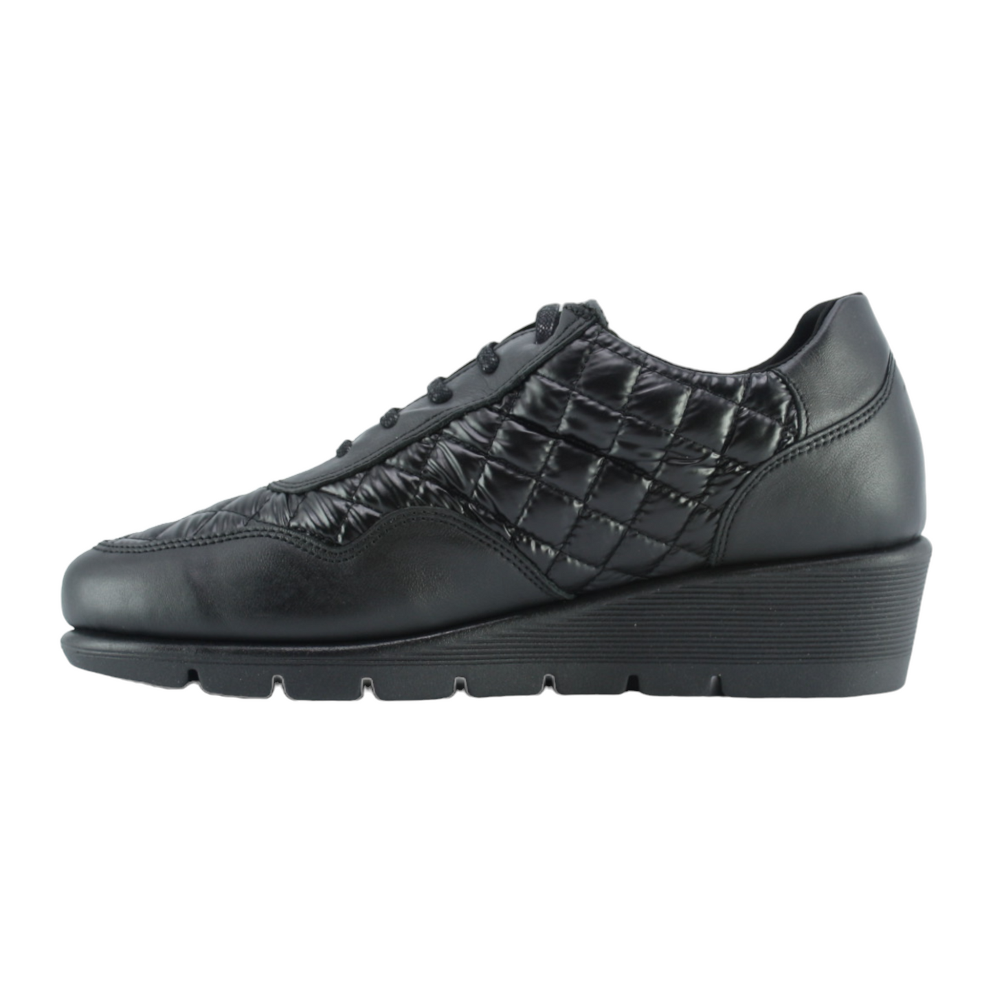 Sneakers Mujer En Color Negro Con Plantilla Extraíble 1029