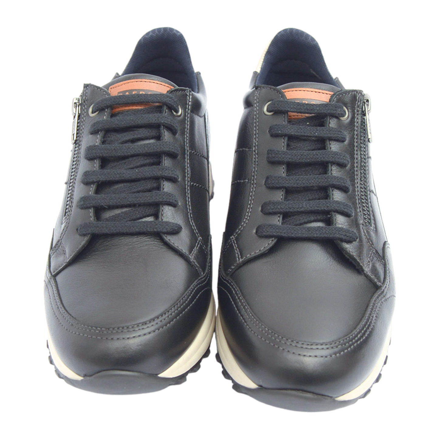 Sneakers Con Cordones Cremallera Color Negro 1300