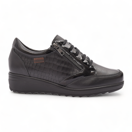 Sneakers Color Negro Con Cremallera Baerchi 55053