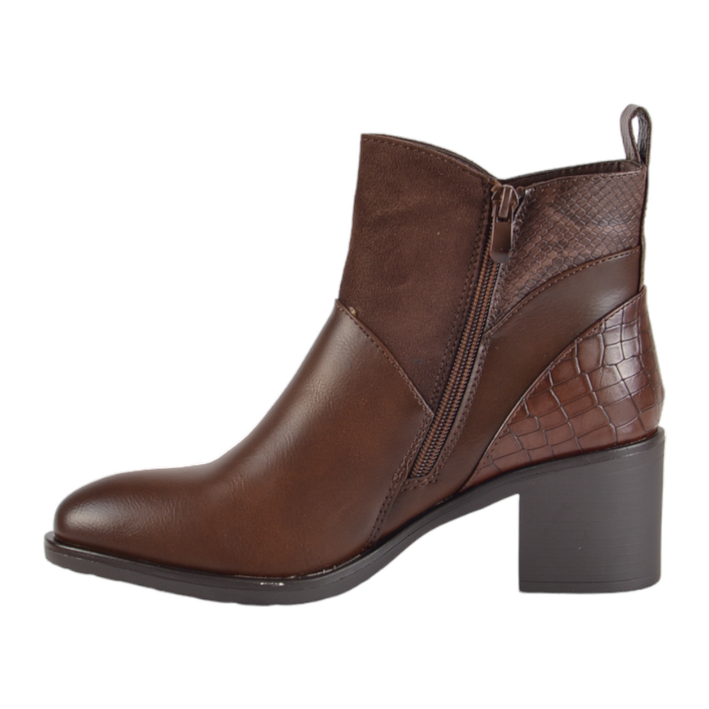 Botin Marron Tacon Cremallera AMARPIES ARB25623