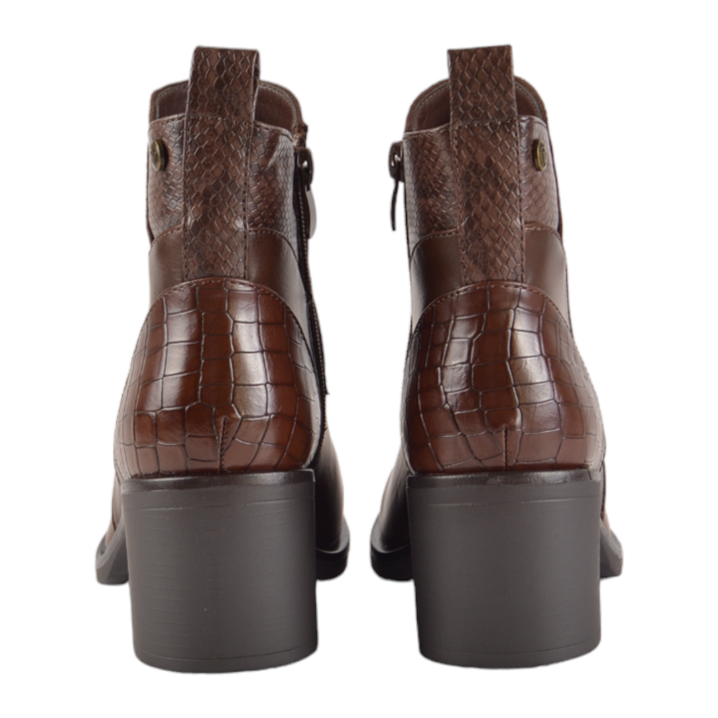 Botin Marron Tacon Cremallera AMARPIES ARB25623