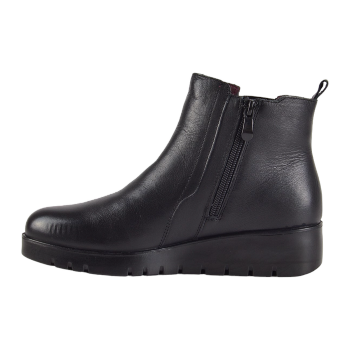 Botin Negro Elastico Cremallera The Happy Monk CARMINA015