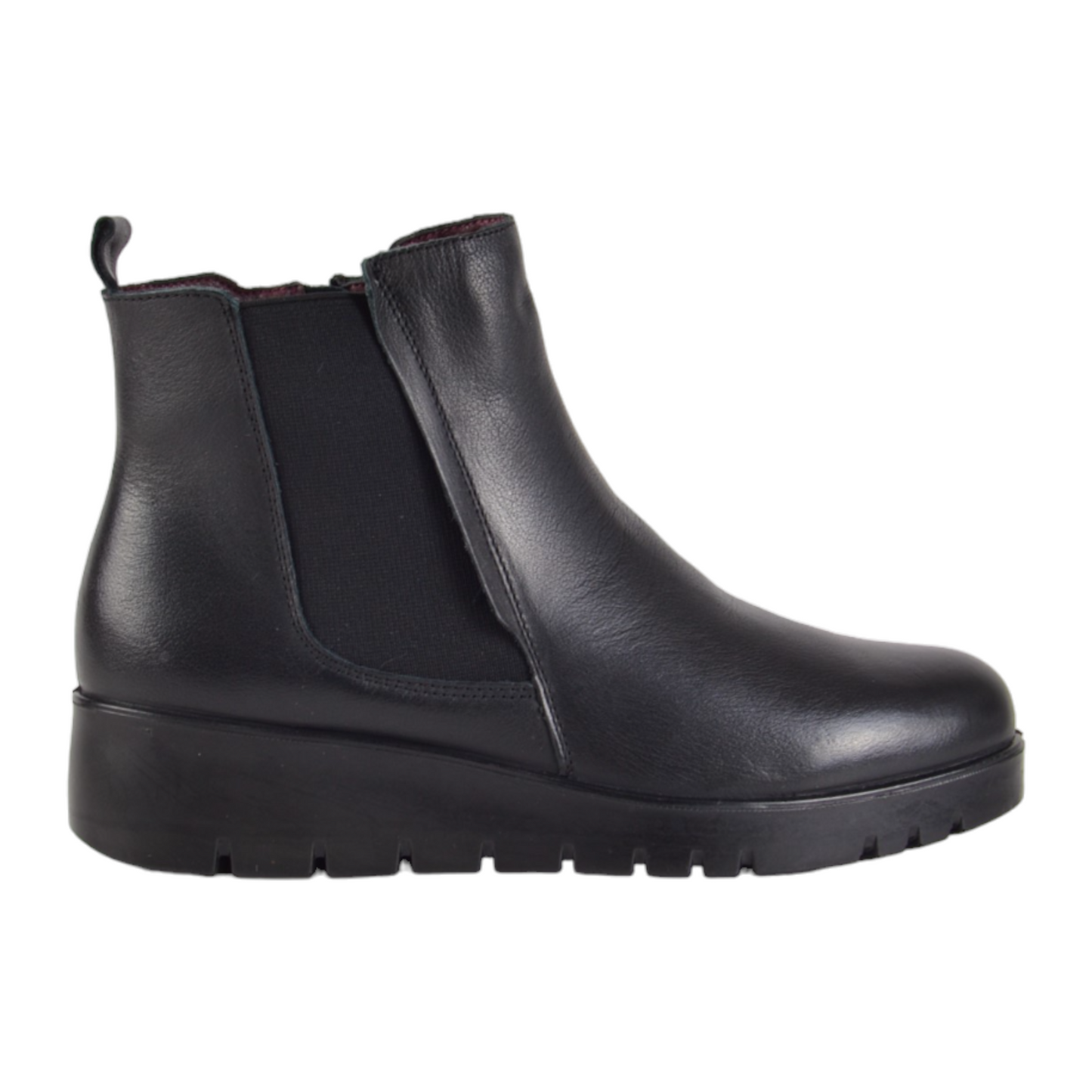 Botin Negro Elastico Cremallera The Happy Monk CARMINA015