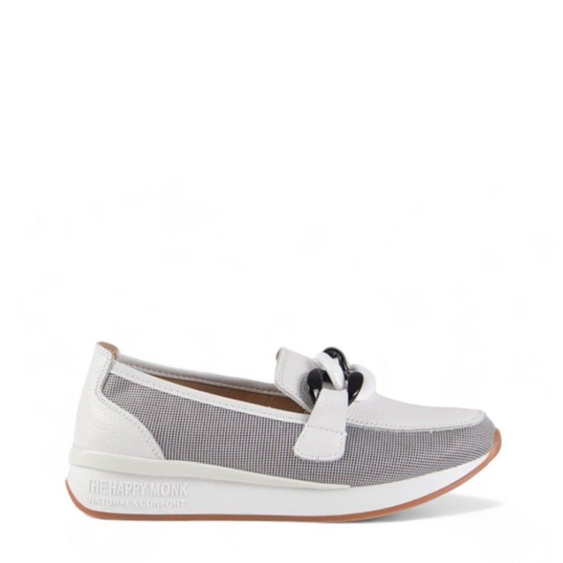 Mocasin Blanco Cris Con Cadena The Happy Monk Vanity 011