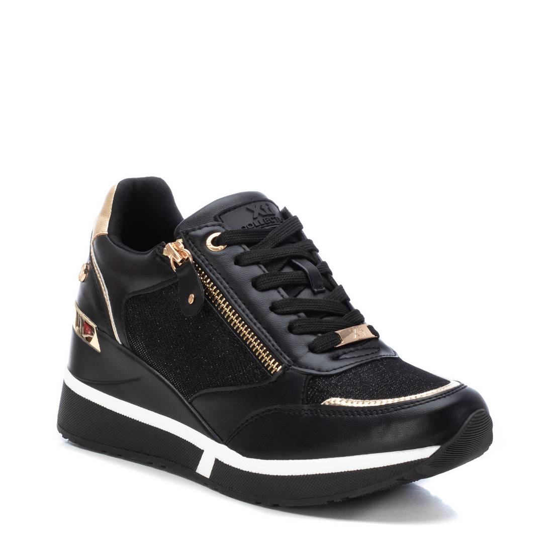 Sneakers Negro Cremallera Cordonera 141710 XTI