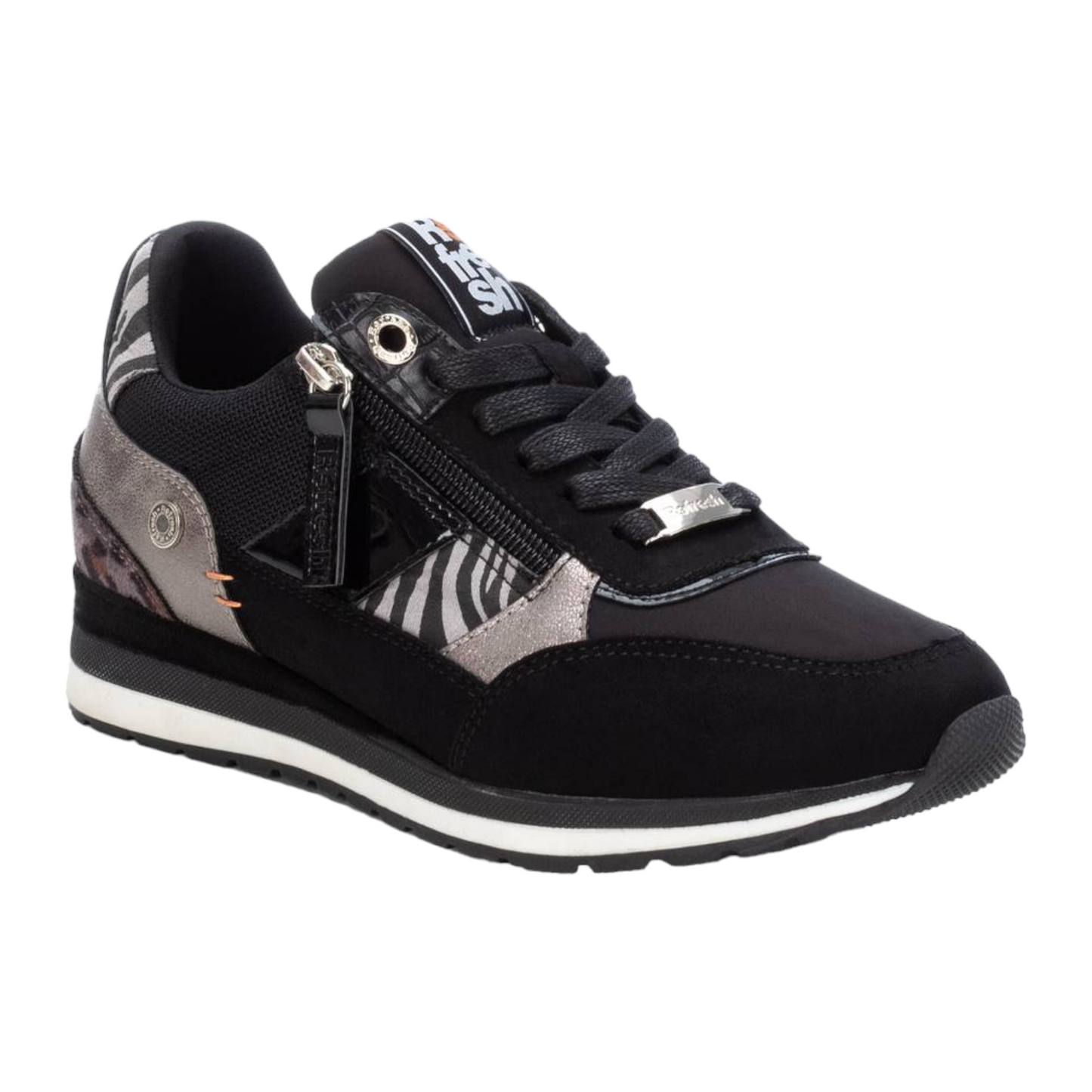 Zapatilla Sneakers Cordones Negro Refresh 17143101