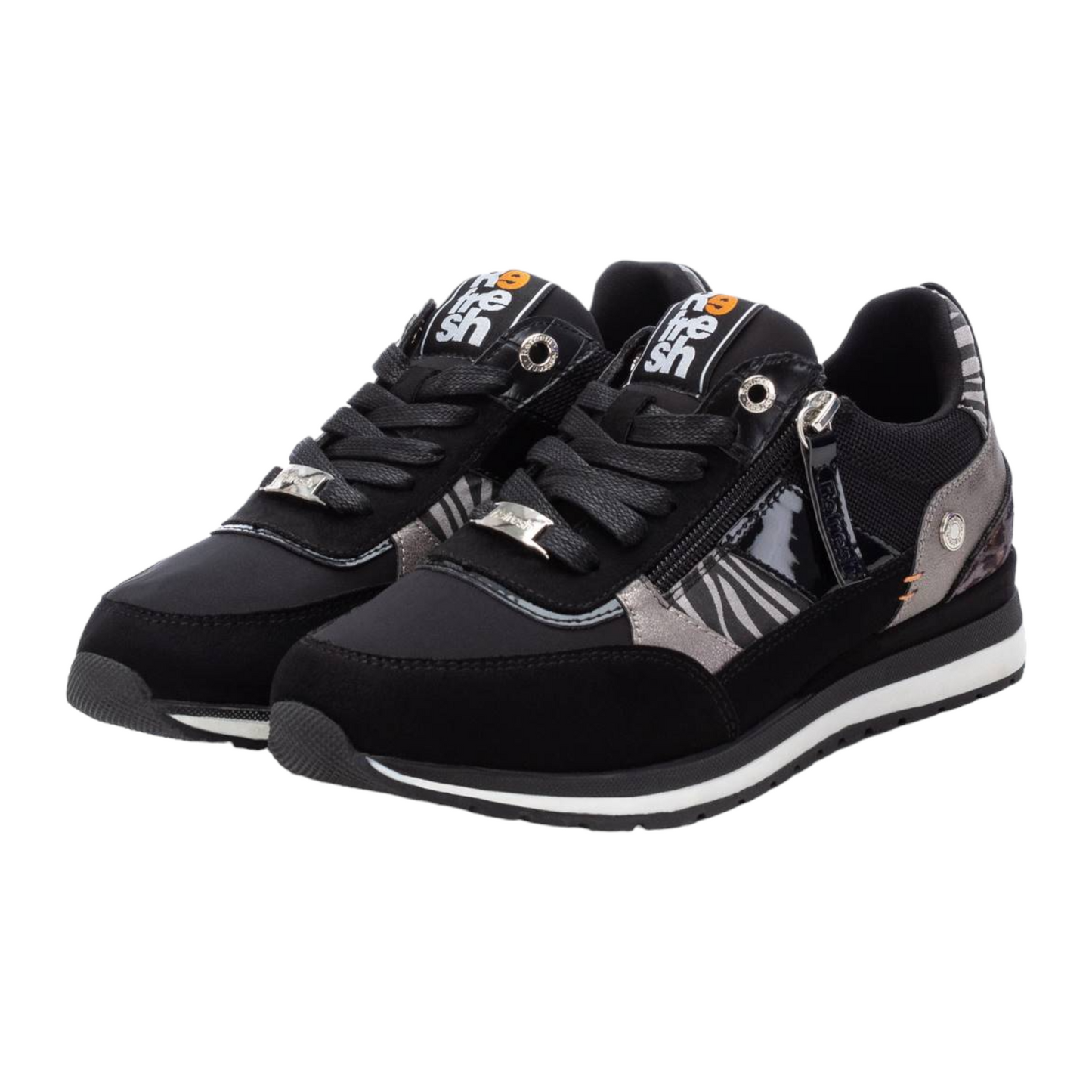 Zapatilla Sneakers Cordones Negro Refresh 17143101