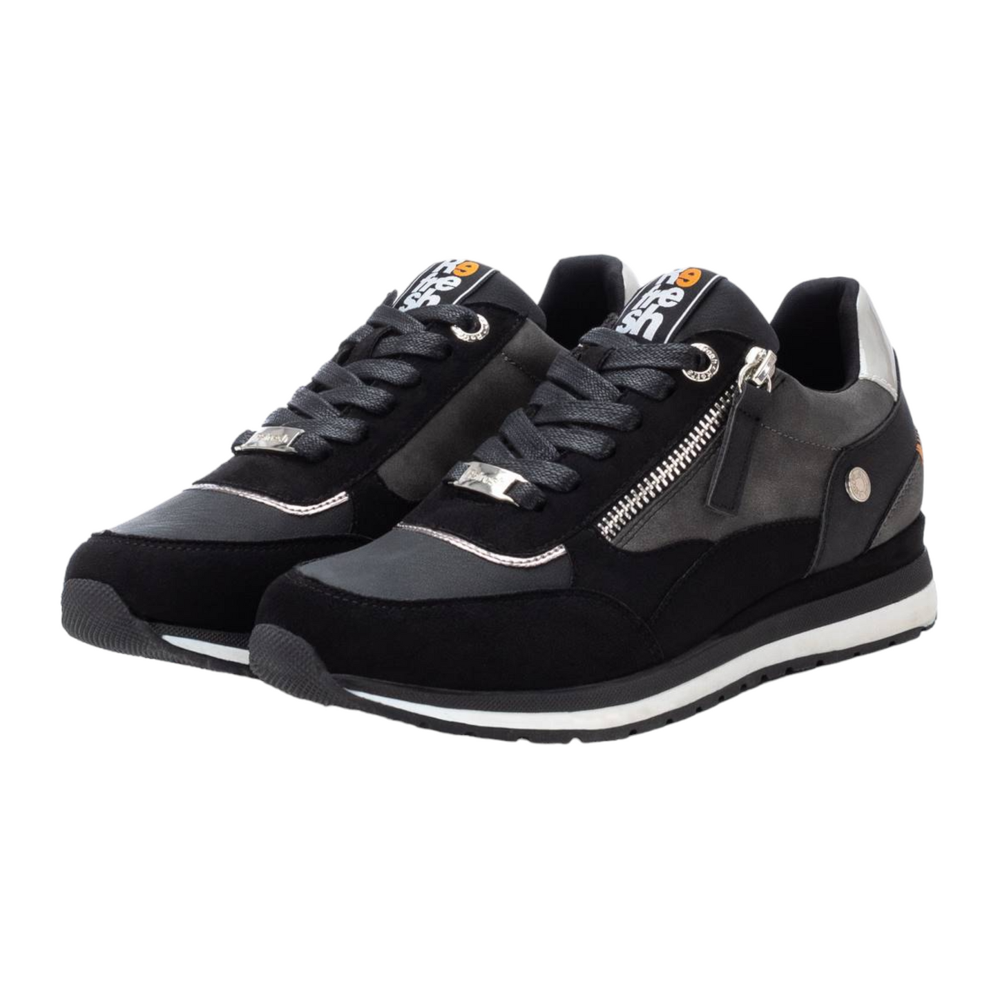 Zapatilla Sneakers Cordones Negro Refresh 17140102
